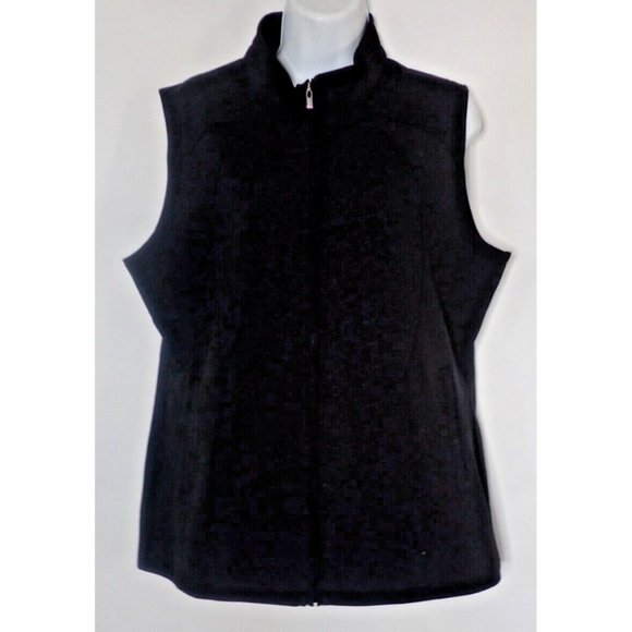 Pebble Beach Performance Vest Women L Black Full Zip‎ Golf Athletic Softshell - Picture 1 of 5